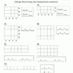 Beginning Multiplication Worksheets Together With Multiplication Arrays Worksheets 4Th Grade