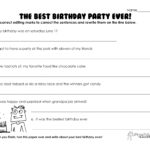Best Birthday Party Ever Grammar Practice Worksheet  Squarehead Throughout Grammar Practice Worksheets