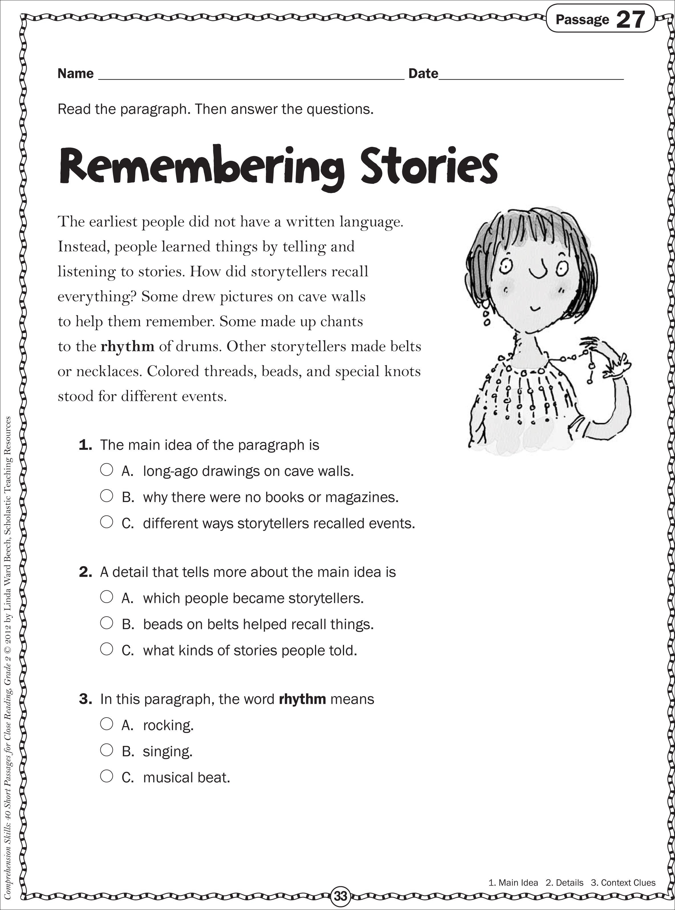 Best Ideas Of 10 Unique Main Idea Worksheets 1St Grade With First As Well As Main Idea First Grade Worksheets