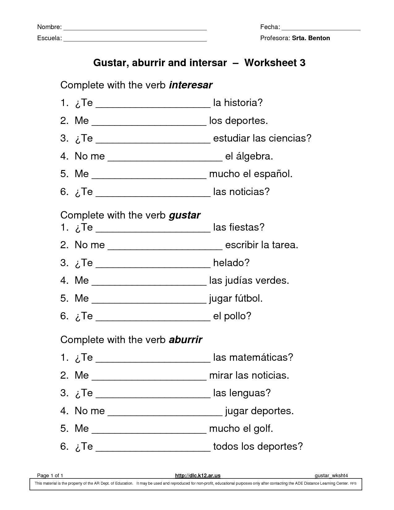 Best Ideas Of Spanish 1 Worksheets Images Worksheet For Kids In And Spanish 1 Worksheets