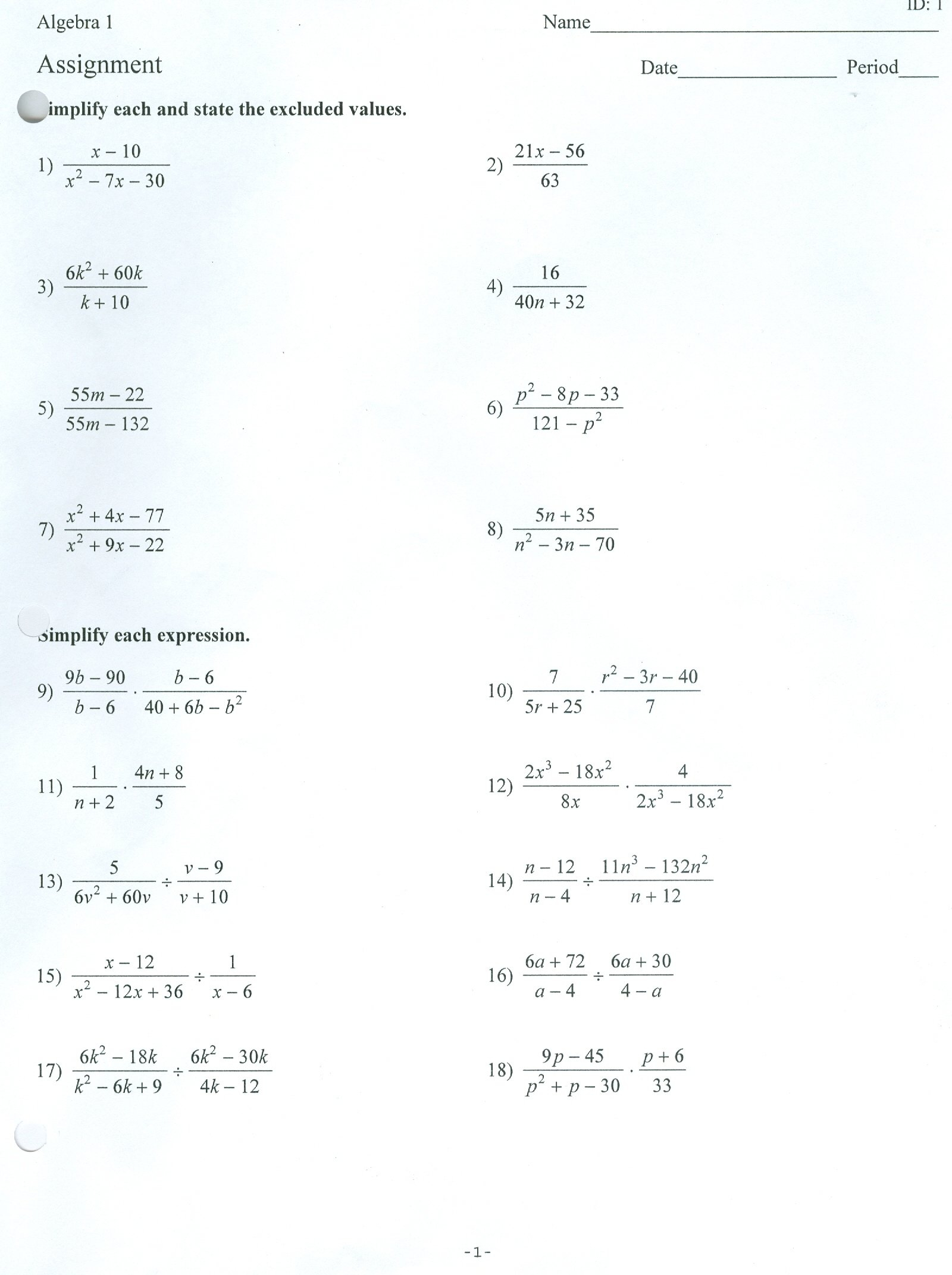 Best Solutions Of Algebra 2 Factoring Worksheet Choice Image For Algebra 2 Factoring Worksheet Key