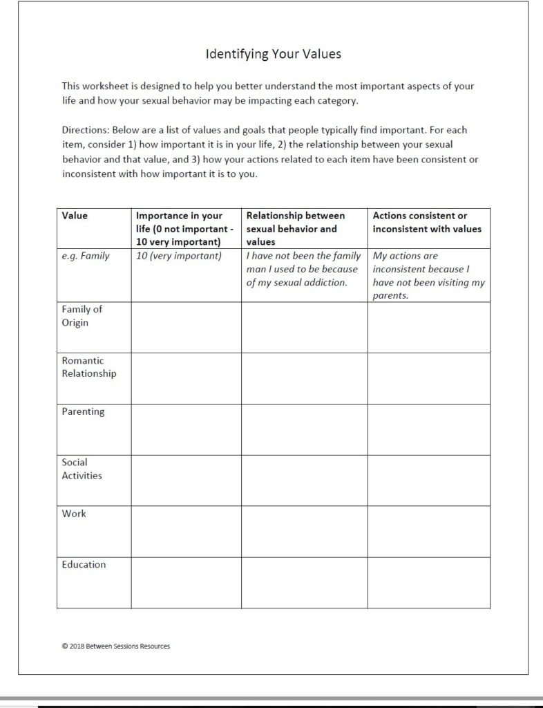 Substance Abuse Worksheets For Adults — excelguider.com