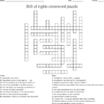 Bill Of Rights Crossword Puzzle  Wordmint As Well As Bill Of Rights Worksheet