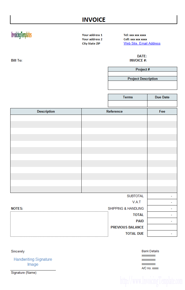 Billing Invoice Template Also Billing Invoice Sample