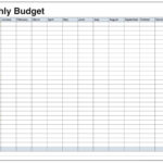 Blank Monthly Budget Template Pdf | Blank Templates | Budgeting ... Or Bills Spreadsheet Template