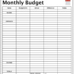Blank Monthly Budget Worksheet Frugal Fanatic Printable Spreadsheetm ... Within Free Monthly Budget Spreadsheet Template