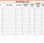 Blank Small Business Inventory Control Checklist Spreadsheet Also Inventory Control Worksheet