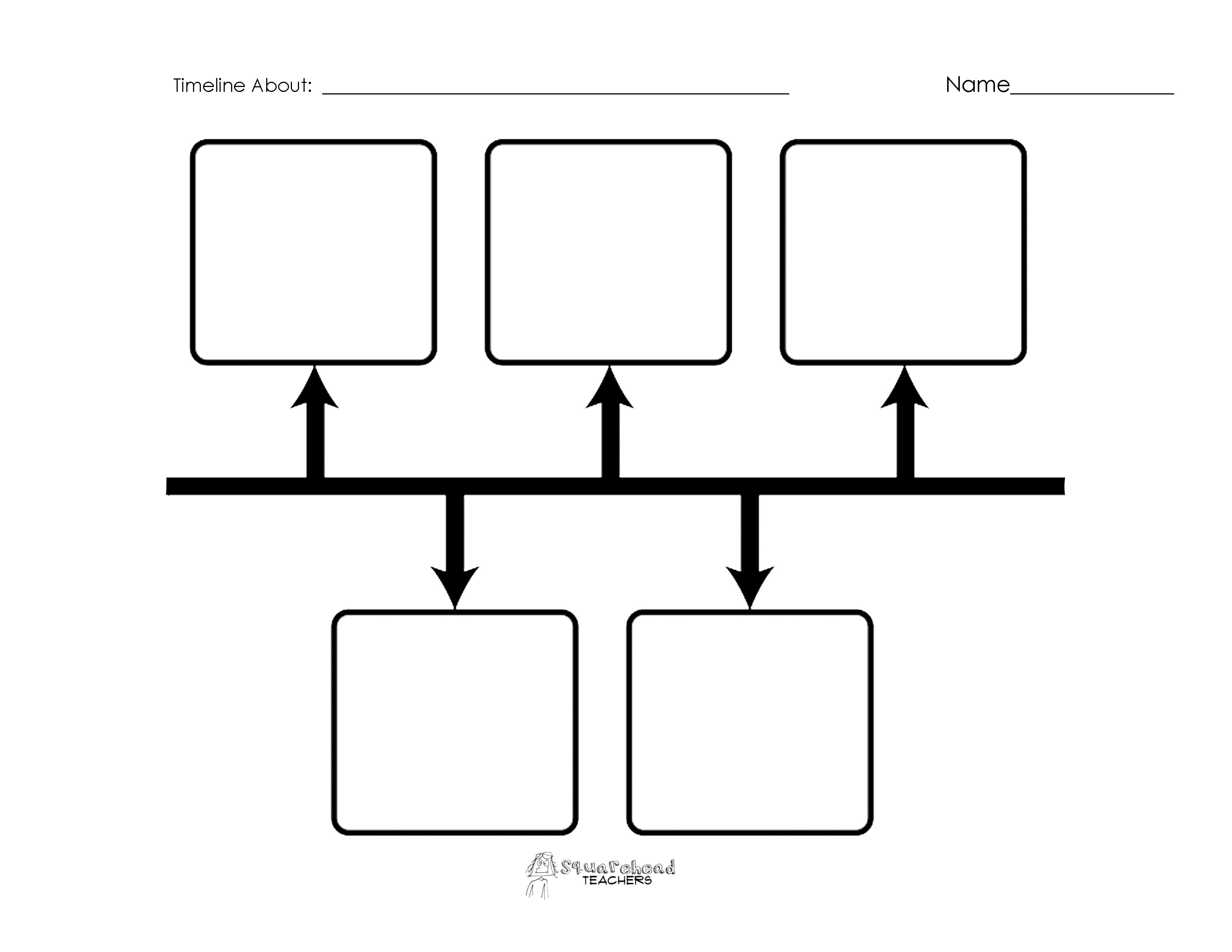 Blank Timeline Printables  Squarehead Teachers Or Blank Timeline Worksheet Pdf