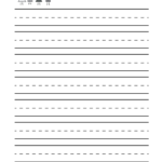 Blank Writing Practice Worksheet  Free Kindergarten English Pertaining To Handwriting Practice Worksheets