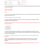 Blood Type Problems 2 For Blood Types Worksheet Answers