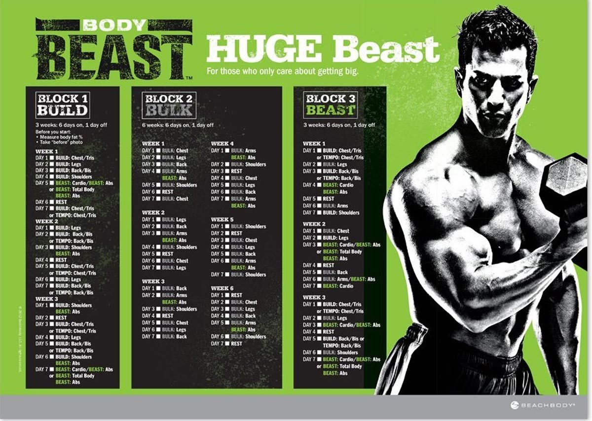 Body Beast Workout Schedule Worksheets And Calendar Downloads Inside Body Beast Worksheets