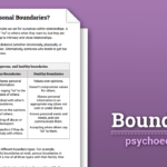 Boundaries Info Sheet Worksheet  Therapist Aid Regarding Healthy Boundaries Worksheet