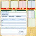 Bowling Captain Stat Keeper | Etsy Or Bowling Spreadsheet