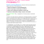Bsaa Animal Genetics And Probability Worksheet As Well As Genetic Disorders Problem Pregnancies Worksheet Answers