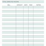 Budget Planner Planner Worksheet Monthly Bills Template Free ... Throughout Expense Tracking Spreadsheet Template