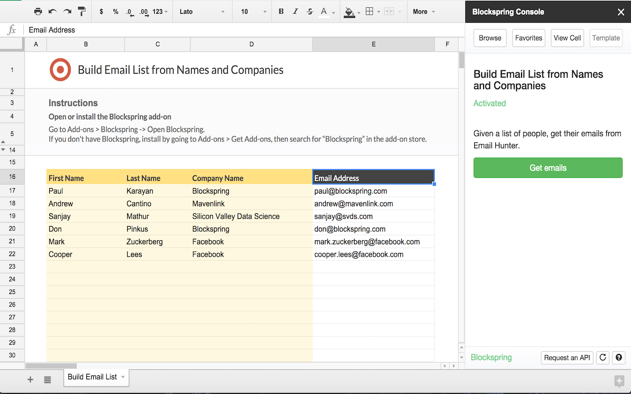 Build Email List From Names And Companies   Spreadsheet Template In ... With Computer Build Spreadsheet