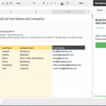 Build Email List From Names And Companies   Spreadsheet Template In ... Within Spreadsheet Template
