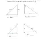 Calculating Angle And Side Values Using The Sine Ratio A Pertaining To Trigonometric Ratios Worksheet