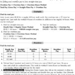 Calculating Straighttime Pay  Pdf Within Calculating Your Paycheck Salary Worksheet 1 Answers