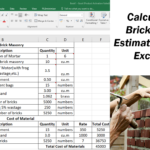 Calculation Of Brick Masonry Estimating Quantity Excel Sheet Regarding Masonry Estimating Spreadsheet