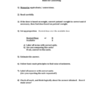 Calculations Worksheet Within Nursing Dosage Calculation Practice Worksheets