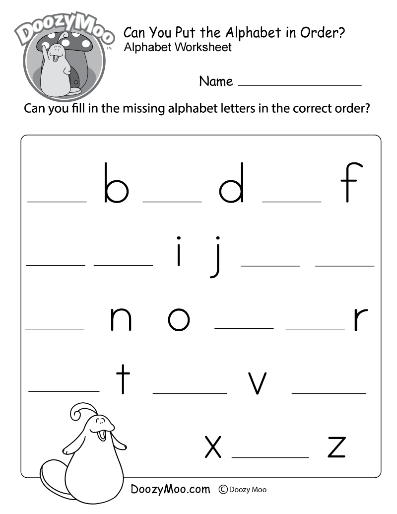 Can You Put The Alphabet In Order Free Printable Worksheet For Alphabetical Order Worksheets