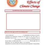 Causes And Effects Of Climate Change  Interactive Worksheet And Climate Change Worksheet