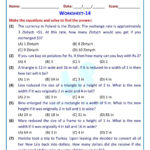 Cbse Class Viii Mathematics Linear Equations Worksheets Intended For Linear Equations In One Variable Class 8 Worksheets
