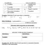 Cc Math I Standards Unit 6 Polynomials Introduction For Polynomials Worksheet With Answers