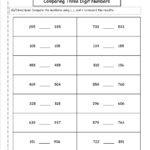 Ccss 2Nbt4 Worksheets Comparing Three Digit Numbers And Number 4 Worksheets