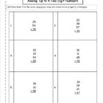 Ccss 2Nbt6 Worksheets Adding Up To Four 2Digit Numbers Worksheets For Properties Of Operations Worksheet