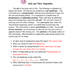 Cell Packet Answers With Cells And Their Organelles Worksheet