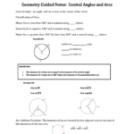 Central Angles And Arcs Guided Notes As Well As Arcs And Central Angles Worksheet