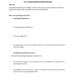 Ch 18 Psychological Disorders Within Psychological Disorders Worksheet Answers