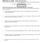 Chap 12 Boyle's Law Worksheet Boyle's Law Wksht 12 Along With Mixed Gas Laws Worksheet Answers