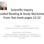 Chapter 1 Section 2 Answers To Review For Worksheet Pages  Ppt Pertaining To Scientific Inquiry Worksheet Answers