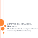 Chapter 11 Financial Markets Along With Chapter 11 Financial Markets Worksheet Answers