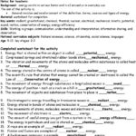 Chapter 4 Forms Of Energy  Pdf Along With Forms Of Energy Worksheet Answer Key