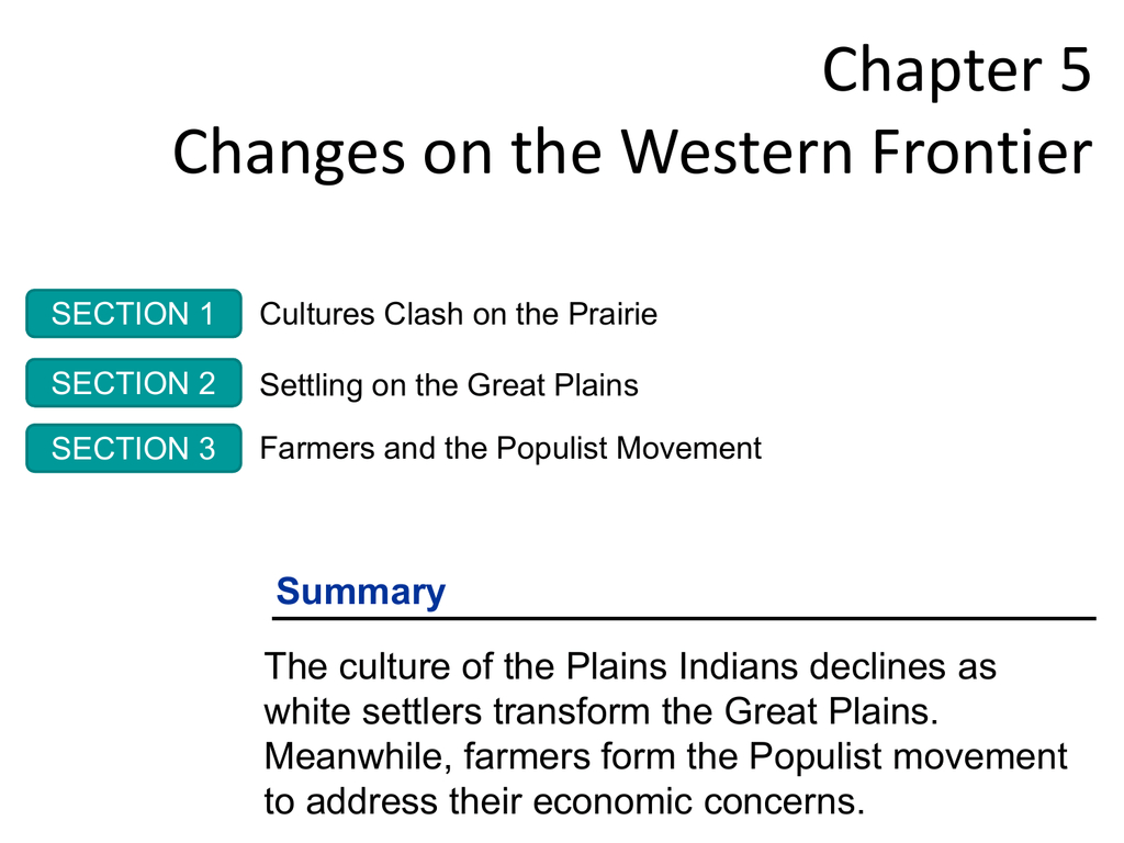 Chapter 5 Changes On The Western Frontier Together With Chapter 13 Changes On The Western Frontier Worksheet Answers