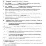 Chapter 5 Stoichiometry Review Answers For Stoichiometry Review Worksheet Answers