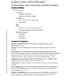 Chapter 5 The Free Enterprise System With Economic Systems Worksheet Answer Key