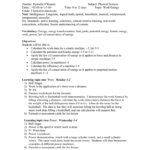 Chapter 5 Work Energy And Power And Work Energy And Power Worksheet Answer Key