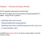 Chapter 6. File Input And Output (File I/o) File I/o Operations Pass Intended For Write Delimited Spreadsheet Labview