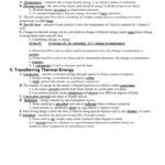 Chapter 6 Thermal Energy In Thermal Energy Note Taking Worksheet Answers