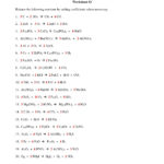 Chapter 7 Worksheet 1 Balancing Chemical Equations Algebra 1 In Balancing Chemical Equations Worksheet 1