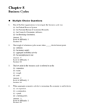 Chapter 8 Business Cycles With Regard To One Us Business Cycle Worksheet Answer Key