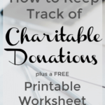 Charitable Donation Tracking Worksheet ⋆ Love Our Real Life For Charitable Donation Itemization Worksheet