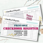 Checkbook Register Printable Budget Binder Check Book Balance  Etsy In Check Register Worksheet