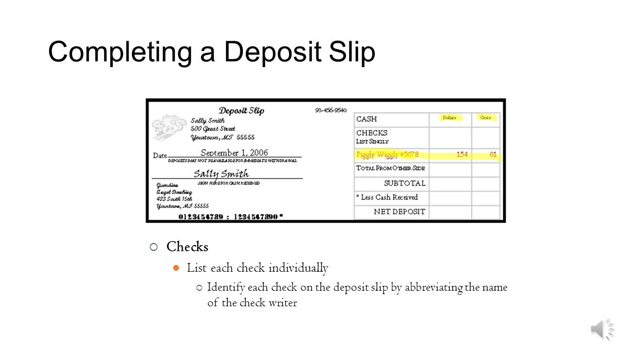 Checking Account  Debit Card Simulation  Ppt Video Online Download As Well As Deposit Slip Worksheet
