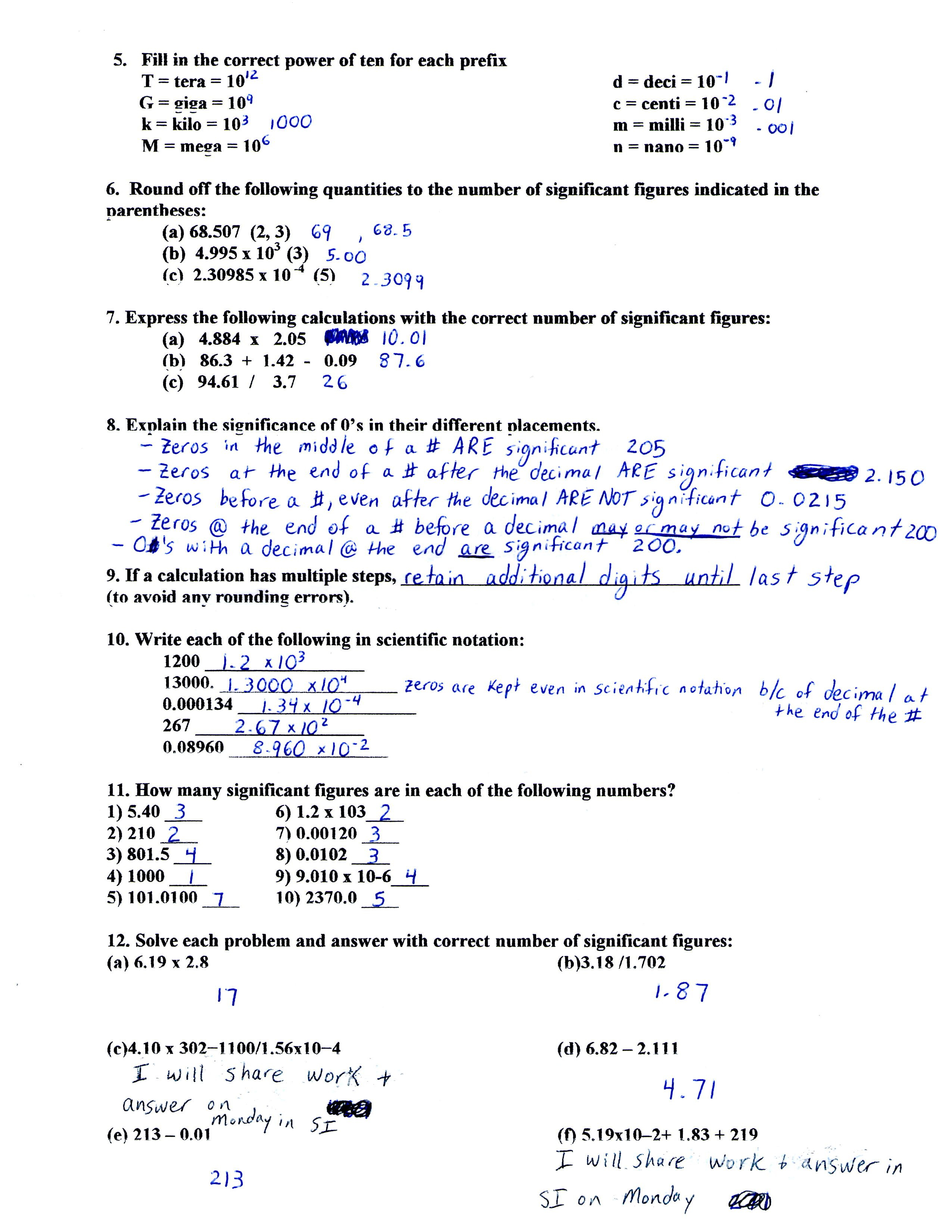Chem 163 Supplemental Instruction  Dean Of Students Office  Iowa For Chapter 6 Balancing And Stoichiometry Worksheet And Key